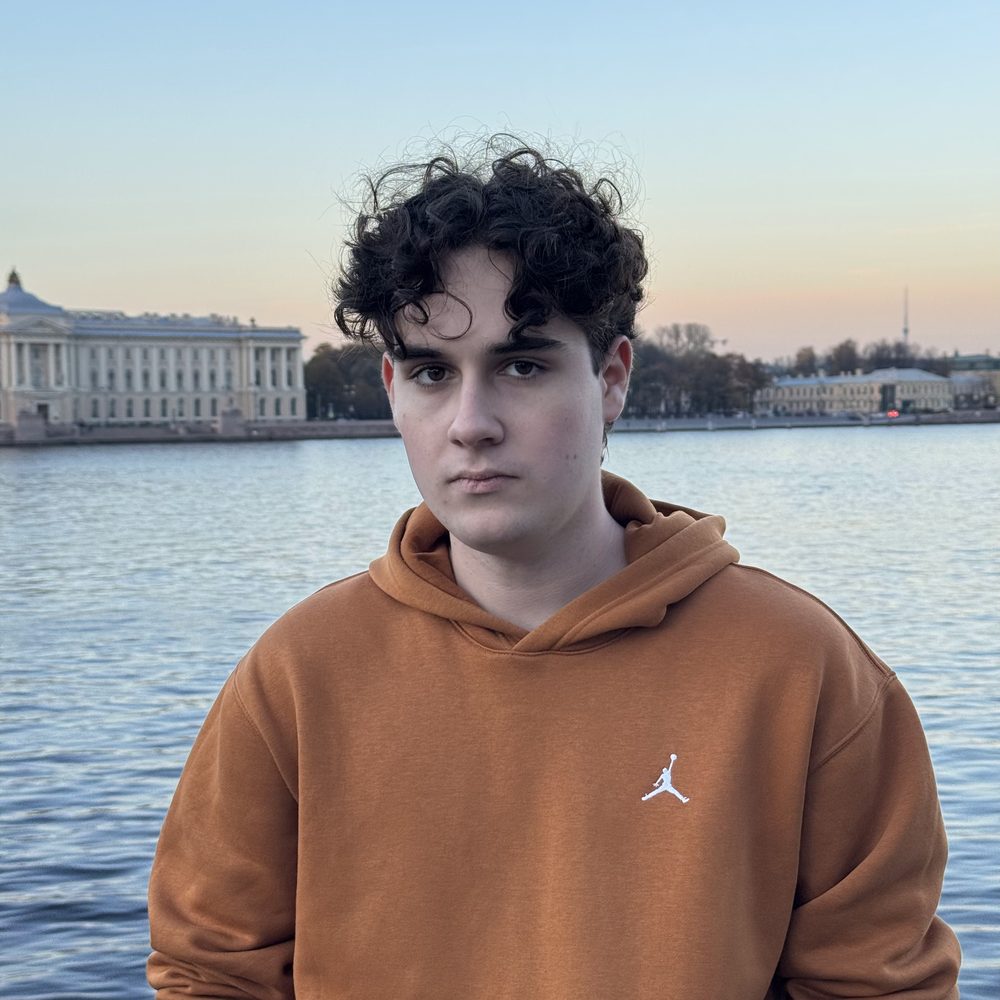 Aleksei Zakharets by the Neva in Saint Petersburg